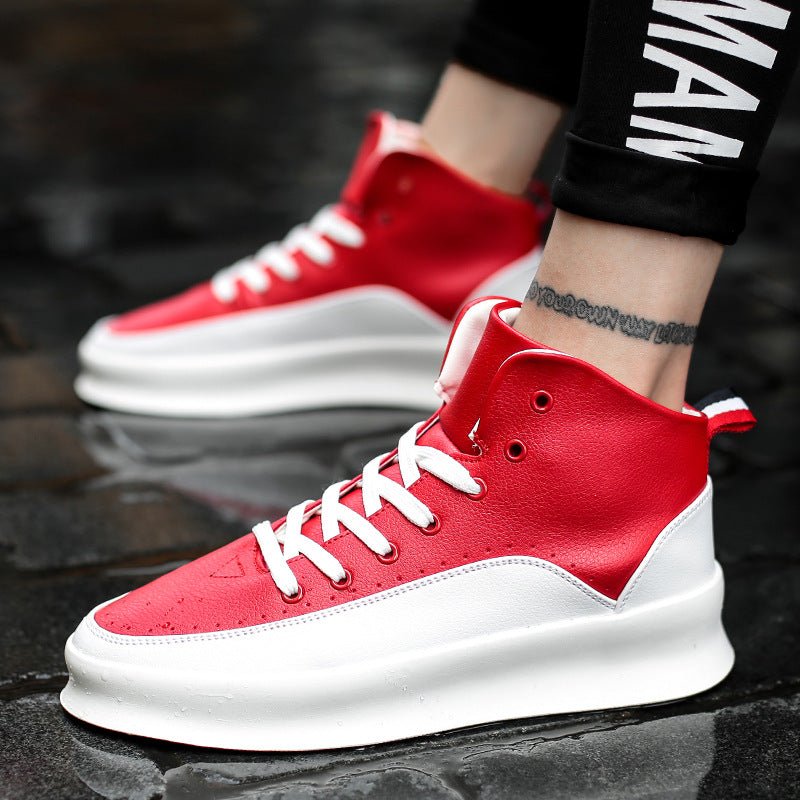 Pure White Thick Bottom Casual Sports Skate Shoes